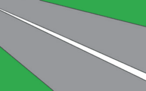 Drivers must keep left of the continuous white line