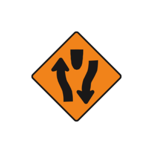Start of central reserve or obstruction