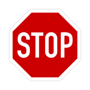 A stop sign