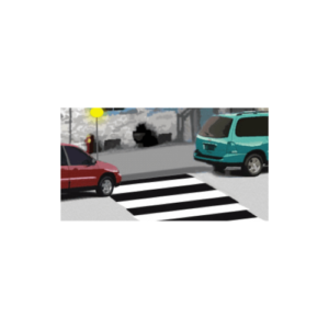 Bad parking on zebra crossing