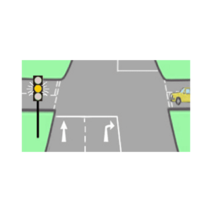 Crossroads with lights