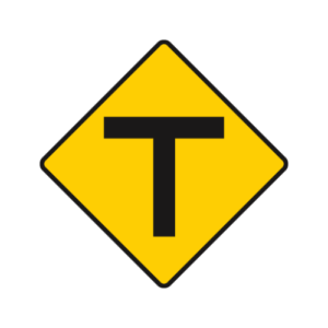 T-junction sign