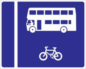 Contra flow right sign