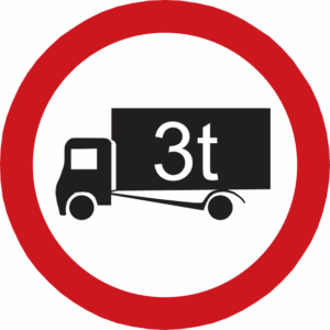 Three tonne sign