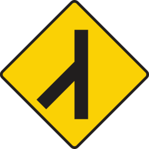 Traffic merging from the left.